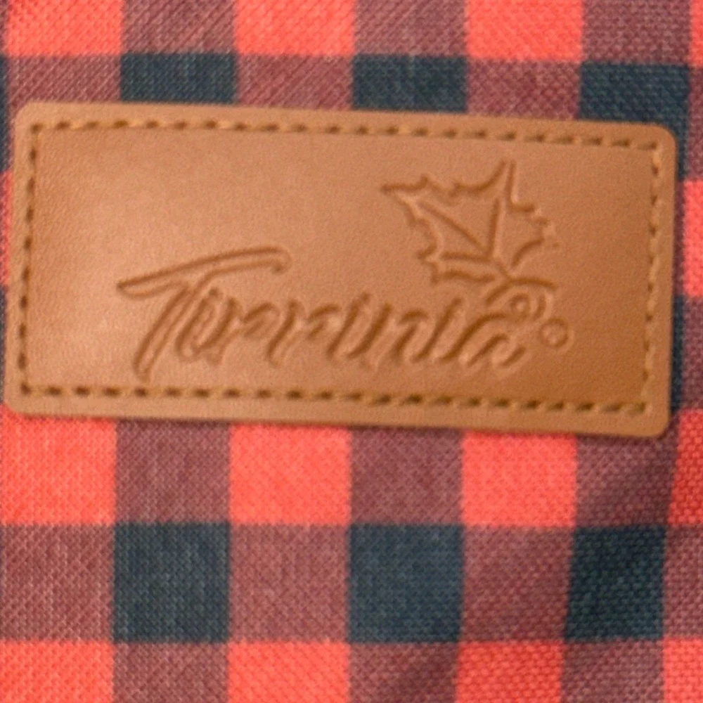 Tirrinia Wine Carrier Bag Unisex OS Red Black Buffalo Plaid Insulated 2 Bottle
